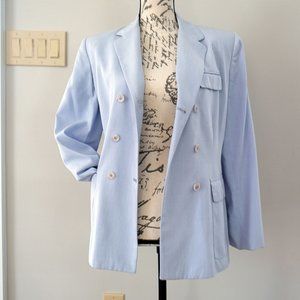 Anne Klein Light Blue Double Breasted Blazer